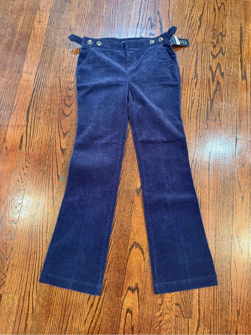 Girls Ralph Lauren Navy Corduroy Flare Jeans Sz 14 NWT